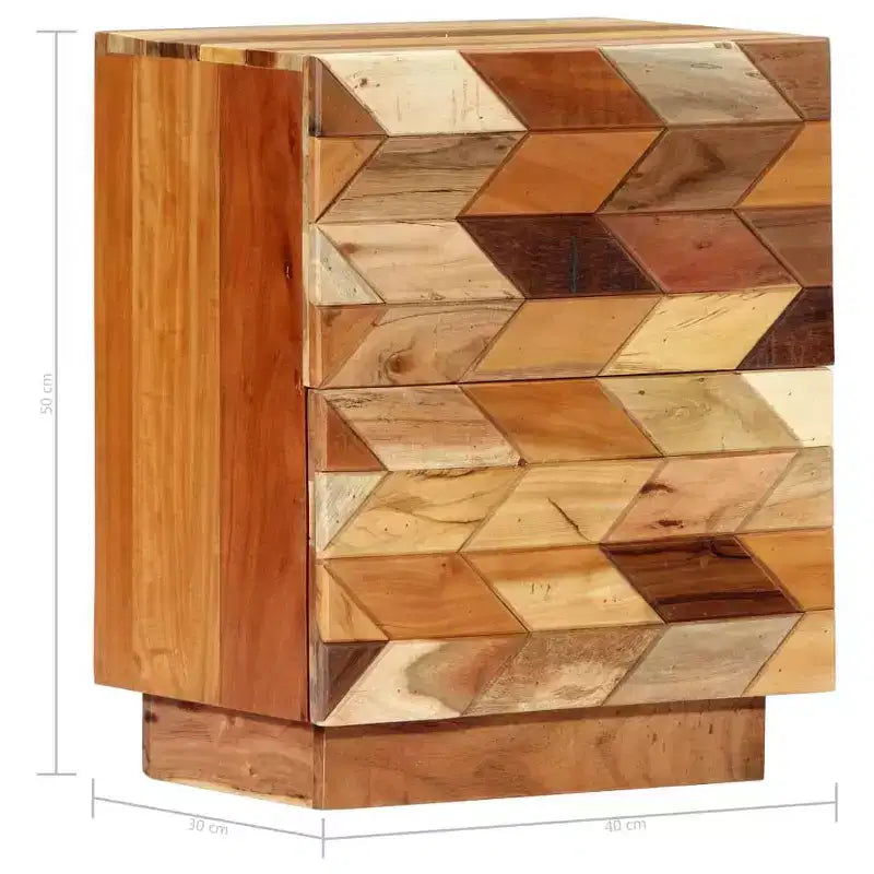 vidaXL Table de chevet 40x30x50 cm Bois de récupération massif