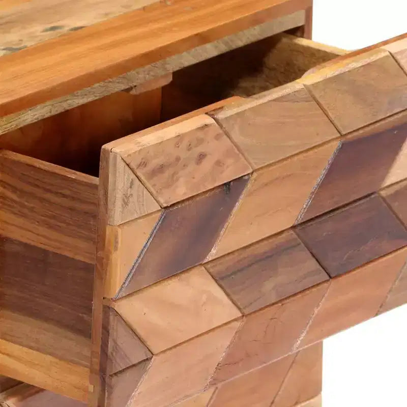 vidaXL Table de chevet 40x30x50 cm Bois de récupération massif