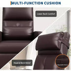 Fauteuil inclinable électrique avec massage et chauffage, inclinable ergonomique en cuir PU surdimensionné, 2 poches latérales et port USB