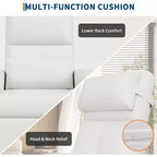 Fauteuil inclinable électrique avec massage et chauffage, inclinable ergonomique en cuir PU surdimensionné, 2 poches latérales et port USB