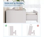 Commode haute de chambre à coucher avec 5 tiroirs, commode en bois avec poignées dorées, armoire de rangement en bois et tiroirs de rangement pour salon