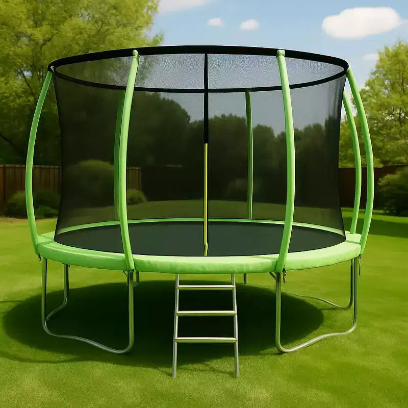 Trampoline d'extérieur 3,66 m avec filet de sécurité – Capacité de 200 kg Certifié ASTM F2225-15 Filet anti-écart Résistant à la rouille pour enfants et adultes