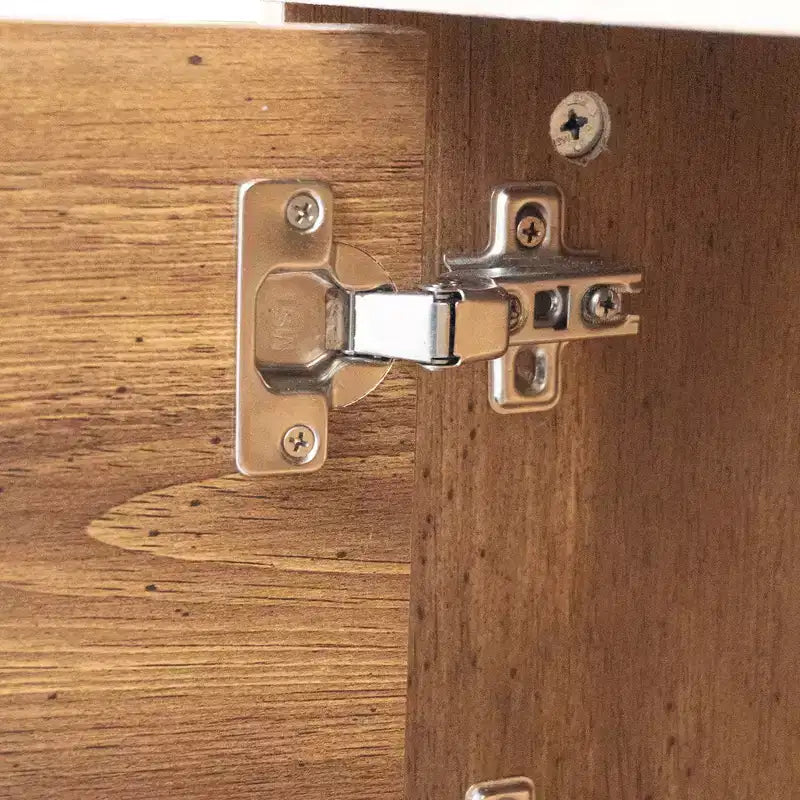 Meuble TV de ferme avec tiroirs pour téléviseur de 75 pouces, table de rangement TV en bois avec portes et pieds en bois massif pour salon, naturel