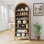 Meuble de rangement à chaussures multifonctionnel GustoWave à 7 niveaux avec arche haute pour entrée, couloir ou salon