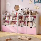 Organisateur de rangement pour jouets, étagère à livres pour enfants, armoire de rangement pour jouets, bibliothèque pour tout-petits pour chambre d'enfant, chambre à coucher, chambre de bébé, salon