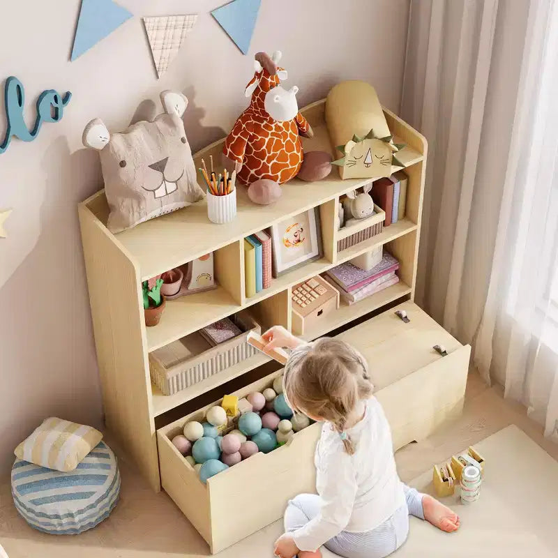 Organisateur de rangement pour jouets, étagère à livres pour enfants, armoire de rangement pour jouets, bibliothèque pour tout-petits pour chambre d'enfant, chambre à coucher, chambre de bébé, salon