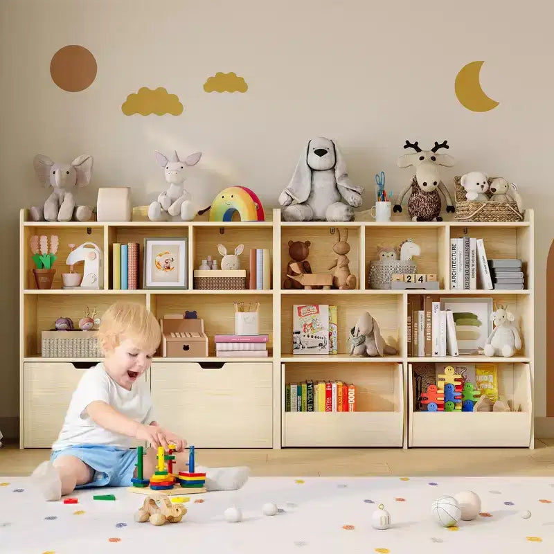 Organisateur de rangement pour jouets, étagère à livres pour enfants, armoire de rangement pour jouets, bibliothèque pour tout-petits pour chambre d'enfant, chambre à coucher, chambre de bébé, salon