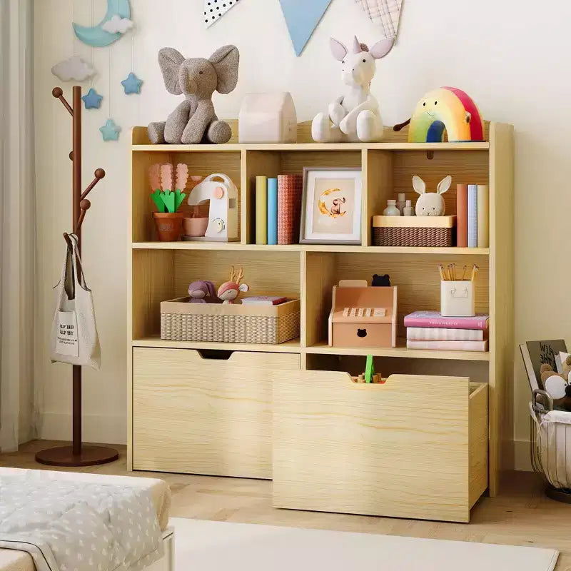 Organisateur de rangement pour jouets, étagère à livres pour enfants, armoire de rangement pour jouets, bibliothèque pour tout-petits pour chambre d'enfant, chambre à coucher, chambre de bébé, salon