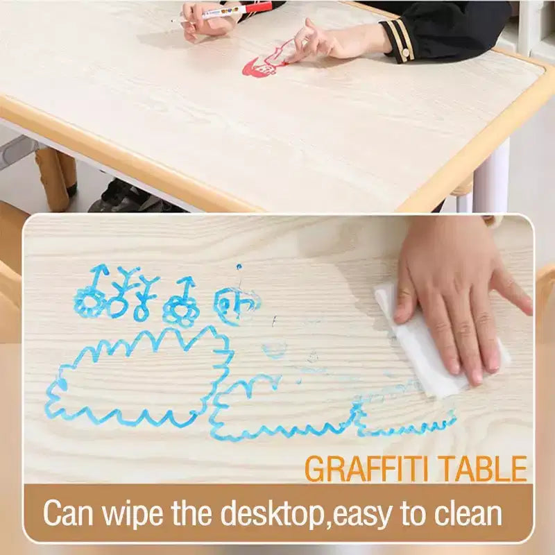 Ensemble table et 6 chaises pour enfants, réglable en hauteur, bureau multifonctionnel, chaises ergonomiques, pour salles de classe, garderies