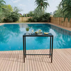 Table de bar haute d'extérieur avec plateau résistant aux intempéries et étanche, table de pub haute pour balcon, jardin, cour, piscine
