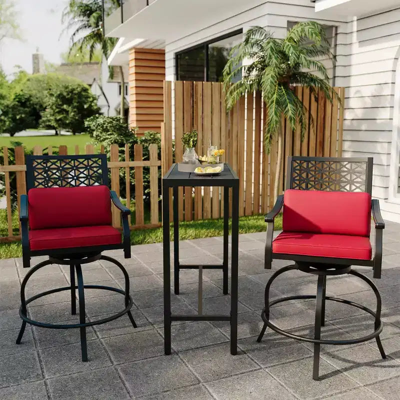 Table de bar haute d'extérieur avec plateau résistant aux intempéries et étanche, table de pub haute pour balcon, jardin, cour, piscine