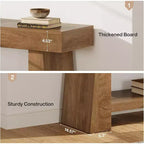 Meuble TV Lantine 63 pouces pour téléviseurs 55/60/65/70 pouces, meuble de divertissement en bois à 2 niveaux, console média pour salon, chambre à coucher