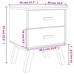 vidaXL Table de Chevet Table d'appoint Meuble de Chambre Bois Massif Pin - Marron