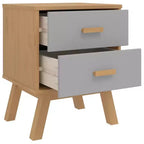 vidaXL Table de Chevet Table d'appoint Meuble de Chambre Bois Massif Pin - Marron
