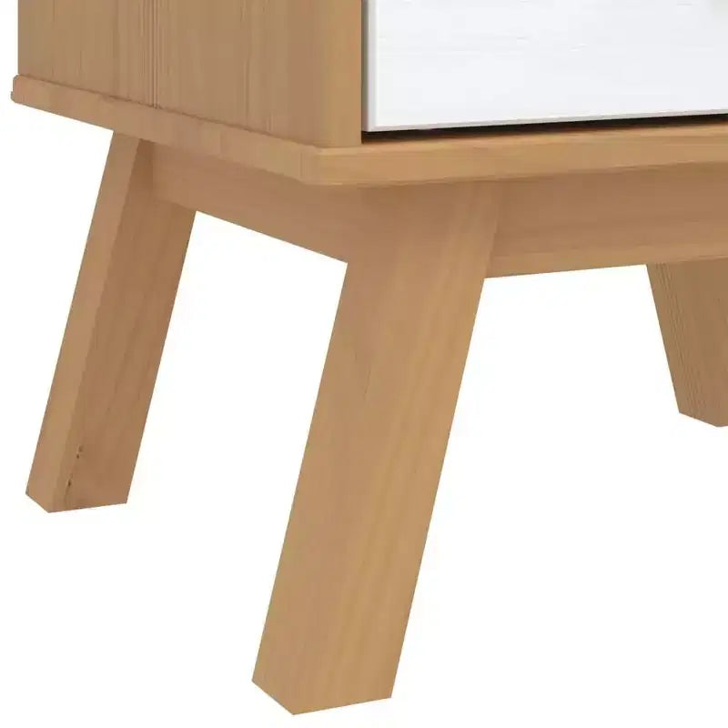 vidaXL Table de Chevet Table d'appoint Meuble de Chambre Bois Massif Pin - Marron