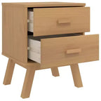vidaXL Table de Chevet Table d'appoint Meuble de Chambre Bois Massif Pin - Marron