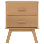 vidaXL Table de Chevet Table d'appoint Meuble de Chambre Bois Massif Pin - Marron