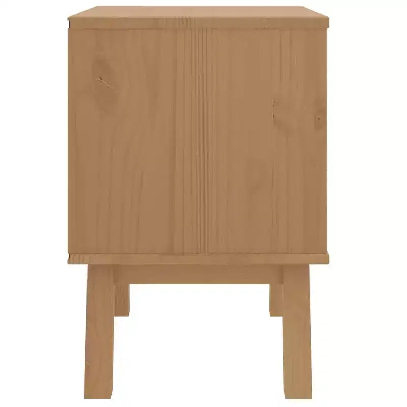 vidaXL Table de Chevet Table d'appoint Meuble de Chambre Bois Massif Pin - Marron