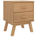 vidaXL Bedside Cabinet Storage End Table Bedroom Furniture Solid Wood Pine - Brown