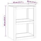 vidaXL Table d'appoint 45x30x60 cm en teck massif