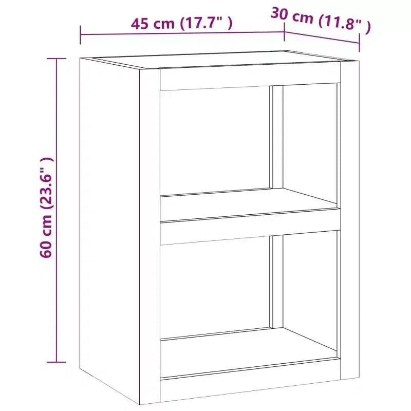 vidaXL Table d'appoint 45x30x60 cm en teck massif
