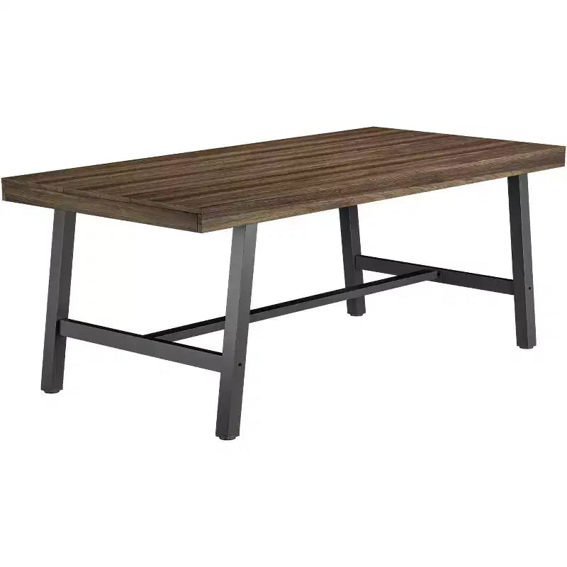 Table à manger rectangulaire de 180 cm pour 6 à 10 personnes, table de cuisine de ferme moderne avec pieds réglables, table de salle à manger longue et robuste, marron