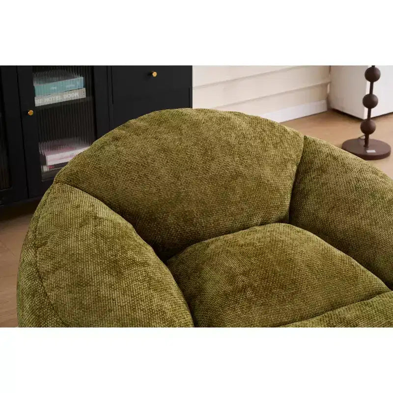Okak Chaise Lounge Pouf en Chenille, Fauteuil de Sol Paresseux avec Rembourrage en Mousse, Fauteuil Confortable pour Adultes/Enfants pour Salon