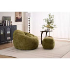 Okak Chaise Lounge Pouf en Chenille, Fauteuil de Sol Paresseux avec Rembourrage en Mousse, Fauteuil Confortable pour Adultes/Enfants pour Salon
