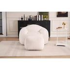 Okak Chaise Lounge Pouf en Chenille, Fauteuil de Sol Paresseux avec Rembourrage en Mousse, Fauteuil Confortable pour Adultes/Enfants pour Salon