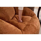 Okak Chaise Lounge Pouf en Chenille, Fauteuil de Sol Paresseux avec Rembourrage en Mousse, Fauteuil Confortable pour Adultes/Enfants pour Salon