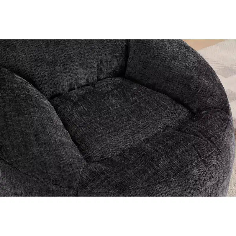 Okak Chaise Lounge Pouf en Chenille, Fauteuil de Sol Paresseux avec Rembourrage en Mousse, Fauteuil Confortable pour Adultes/Enfants pour Salon