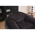 Okak Chaise Lounge Pouf en Chenille, Fauteuil de Sol Paresseux avec Rembourrage en Mousse, Fauteuil Confortable pour Adultes/Enfants pour Salon