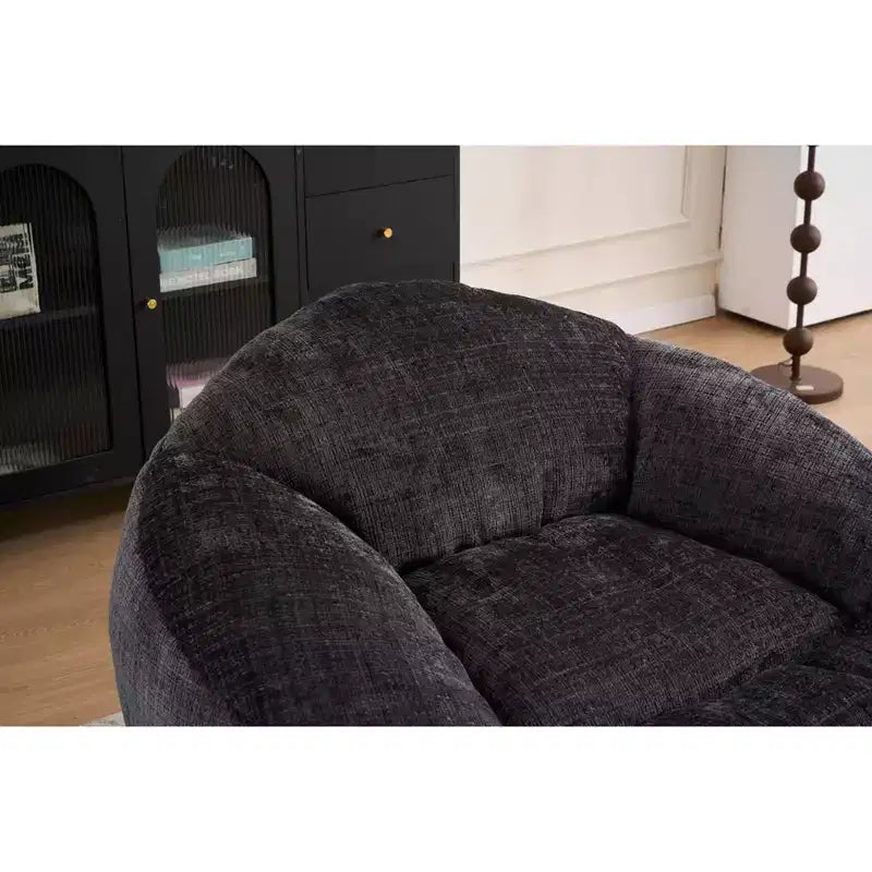 Okak Chaise Lounge Pouf en Chenille, Fauteuil de Sol Paresseux avec Rembourrage en Mousse, Fauteuil Confortable pour Adultes/Enfants pour Salon