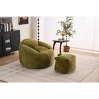 Okak Chaise Lounge Pouf en Chenille, Fauteuil de Sol Paresseux avec Rembourrage en Mousse, Fauteuil Confortable pour Adultes/Enfants pour Salon