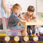 Lot de 2 chaises pour enfants avec réglage en hauteur sur 3 niveaux, chaise en plastique pour tout-petits pour usage intérieur et extérieur, de 2 à 12 ans