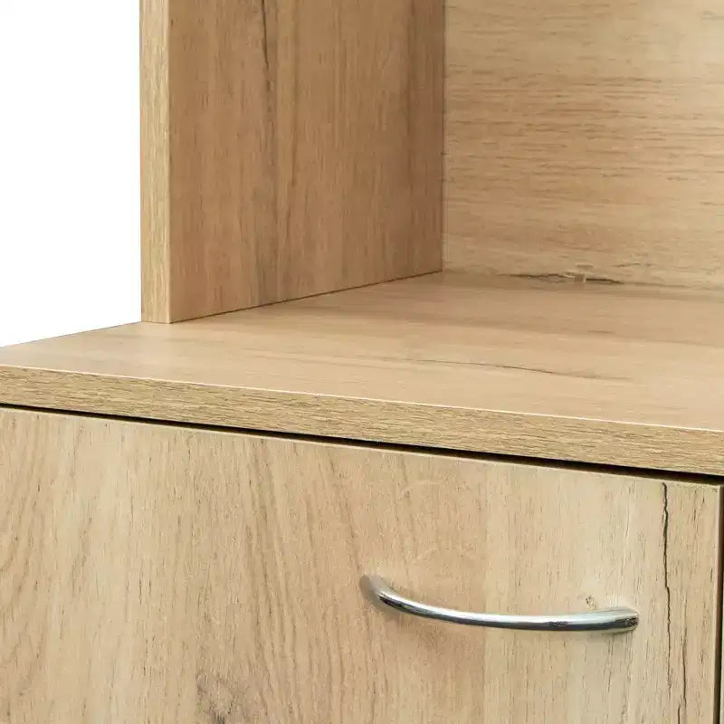 70,87 Meuble de rangement de cuisine autoportant avec 6 portes, tiroir, étagères ouvertes, buffet polyvalent, meuble de rangement pour loisirs créatifs
