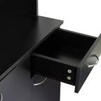 70,87 Meuble de rangement de cuisine autoportant avec 6 portes, tiroir, étagères ouvertes, buffet polyvalent, meuble de rangement pour loisirs créatifs