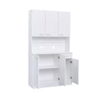 70,87 Meuble de rangement de cuisine autoportant avec 6 portes, tiroir, étagères ouvertes, buffet polyvalent, meuble de rangement pour loisirs créatifs