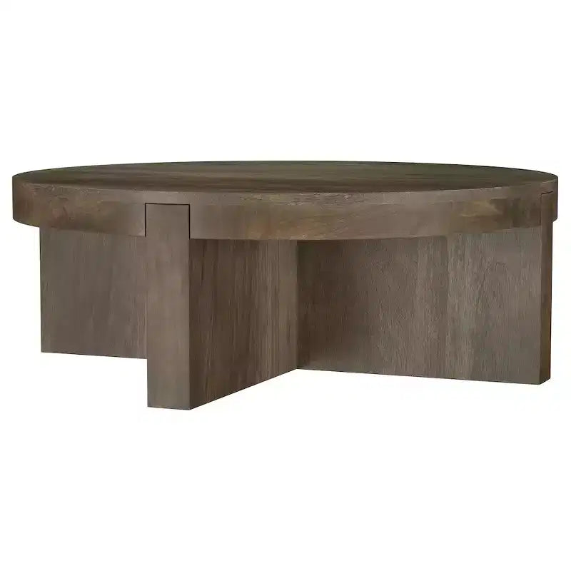 Coaster, Table basse ronde Kinkaid en manguier massif