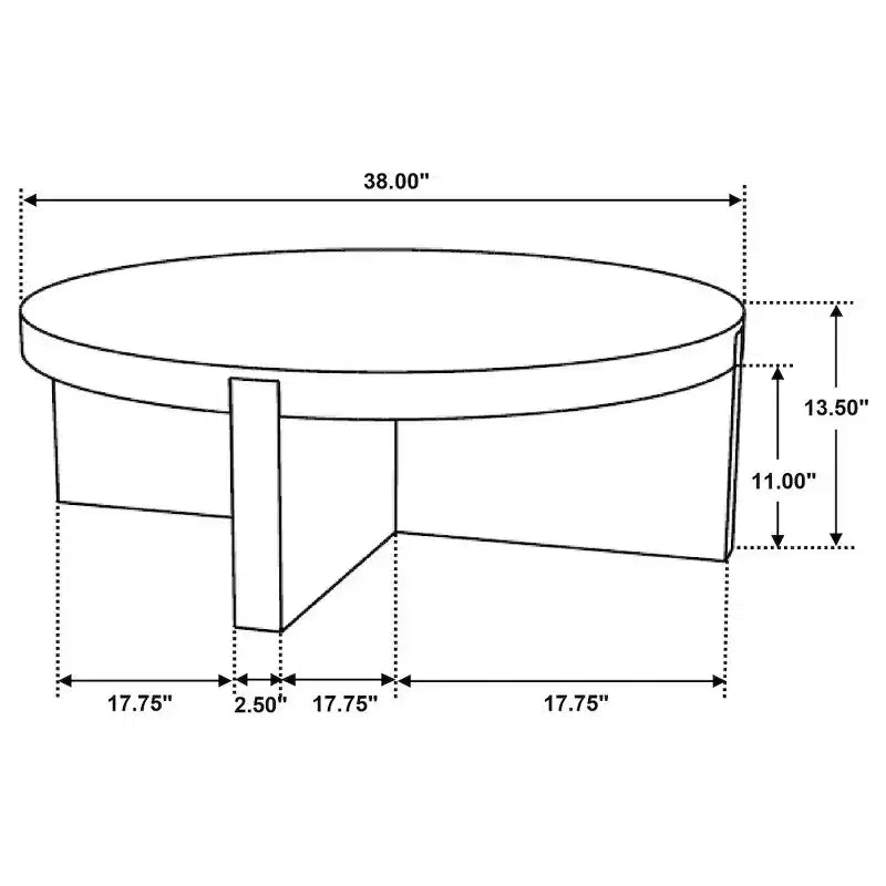 Coaster, Table basse ronde Kinkaid en manguier massif