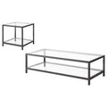 Coaster,Trini 2-piece Coffee and End Table Set Black Nickel