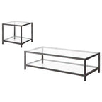 Coaster,Trini 2-piece Coffee and End Table Set Black Nickel
