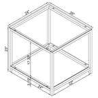 Coaster, Ensemble de 2 tables basses et d'appoint Trini nickel noir