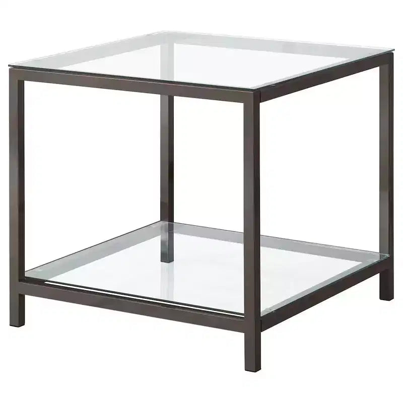 Coaster, Ensemble de 2 tables basses et d'appoint Trini nickel noir