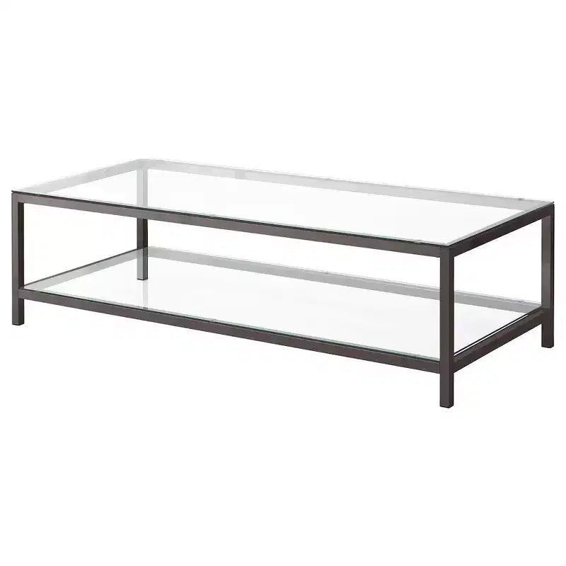 Coaster, Ensemble de 2 tables basses et d'appoint Trini nickel noir