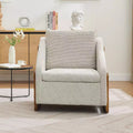 TUYOHW Chenille Fabric Armchair,Accent Chair with Wooden Side Frame,Golden Nailhead Trim,Upholstered Leisure Chair for Living Room,Bedroom