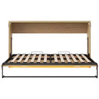 Lit escamotable de taille Twin XL Luxystar avec lumières LED pour salon et appartement, Nature