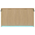 Lit escamotable de taille Twin XL Luxystar avec lumières LED pour salon et appartement, Nature