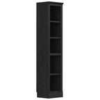 VAUXHILL & CO. Halston Narrow Bookcase, Adjustable Storage Shelving Unit, Black
