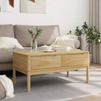 vidaXL Table basse rangement meuble d'appoint salon bois de pin massif